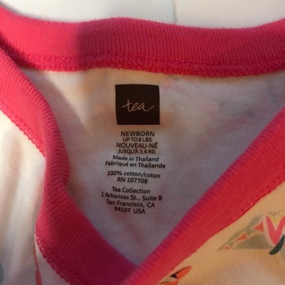 Tea Collection 100% Cotton Newborn Pajamas - Picture 4 of 5